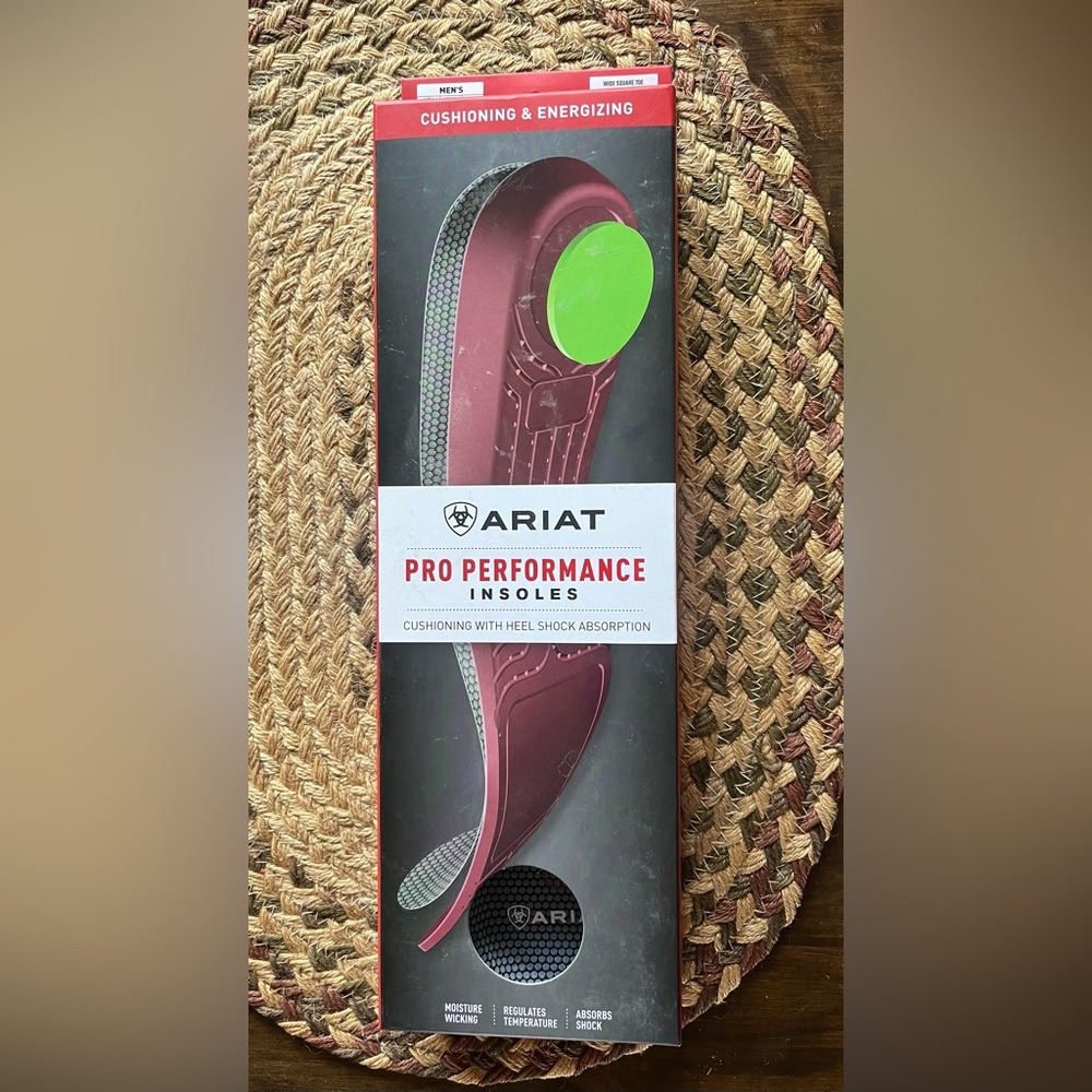 Ariat Cushioning Insoles - Red and Green